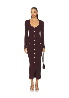 Generation Love Andolina Square Neck Dress in Burgundy. Size L. Also in XS, S, M.