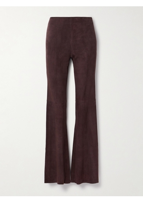 STOULS - Gégé Suede Flared Pants - Brown - xx small,x small,small,medium,large,x large