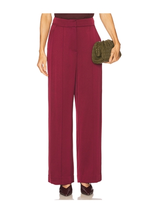 SIMKHAI Kyra Wide Leg Pant in Burgundy. Size 0. Also in 2, 8.