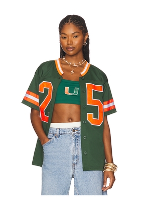Hype and Vice University Of Miami Football Jersey Top in Dark Green. Size M. Also in S, XS.
