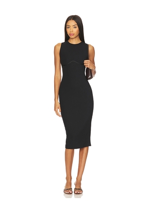 fleur du mal Hourglass Rib Dress in Black. Size L. Also in XS.