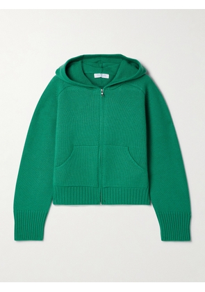 Calle Del Mar - Cashmere Zip-up Hoodie - Green - small,medium,large