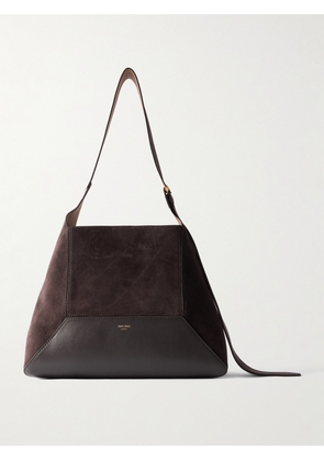 Jimmy Choo - Diamond Medium Suede And Leather Shoulder Bag - Brown - One size