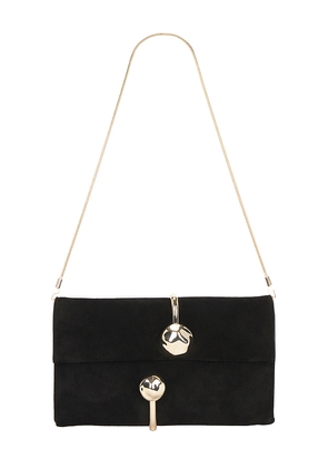 SIMKHAI Amaya Suede Clutch in Black.