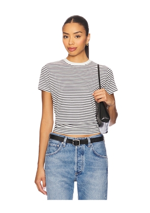 FRAME The Baby Tee in White. Size L. Also in M, S, XL.