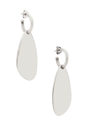 Isabel Marant Pendant Earrings in Metallic Silver.