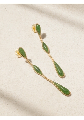 Fernando Jorge - Fluid 18-karat Gold Jade Earrings - One size