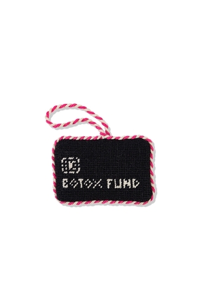 Furbish Studio Black Card Needlepoint Icon Ornament in Black.