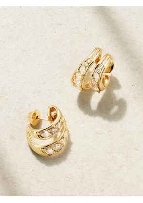 Fernando Jorge - Stream Double 18-karat Gold Diamond Hoop Earrings - One size