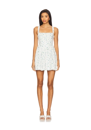 For Love & Lemons Zofia Mini Dress in White. Size L. Also in XS, S, M, XL.