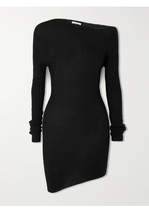 Le Kasha - Palamos Asymmetric Cashmere Mini Dress - Black - x small,small,medium,large