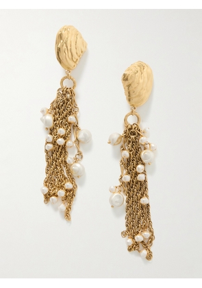 Chloé - Gold-tone Faux Pearl Clip Earrings - One size