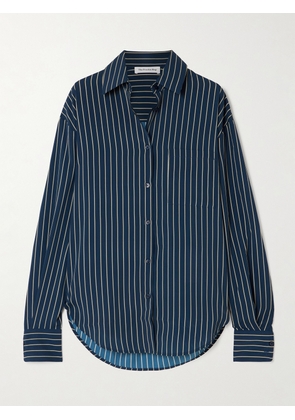 The Frankie Shop - Lui Striped Crepe Shirt - Blue - XS,S,M,L,XL