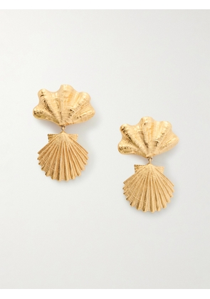 Chloé - Shell Gold-tone Clip Earrings - One size