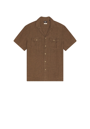 Faherty Reserve Basque Camp Shirt in Brown. Size L. Also in S, M.