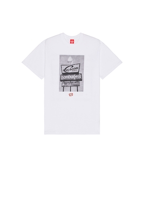 ICECREAM Dive Short Sleeve Tee in White. Size L. Also in S, XL/1X.
