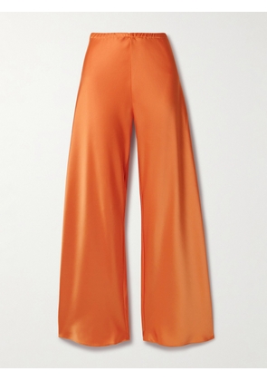 La Ligne - Colby Satin Wide-leg Pants - Orange - xx small,x small,small,medium,large,x large