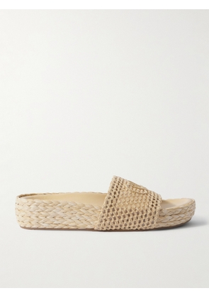 Chloé - Isla Crocheted Raffia Slides - Neutrals - IT36,IT37,IT38,IT39,IT40,IT41
