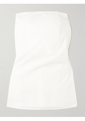 RÓHE - Peplum Cotton-poplin Bustier Top - White - FR 34,FR 36,FR 38,FR 40,FR 42,FR 44