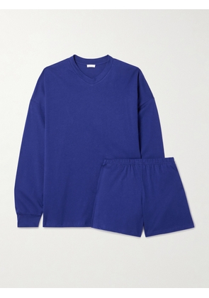 Skin - Catalina Organic Pima Cotton-jersey Pajama Set - Blue - 01,2,3,4,5