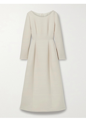 The Row - Lilibet Wool And Silk-blend Crepe Midi Dress - Ivory - US0,US2,US4,US6,US8,US10,US12