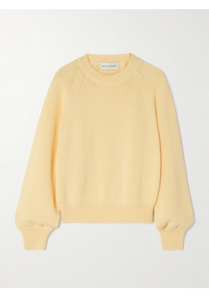 HIGH SPORT - Lara Cotton Sweater - Yellow - x small,small,medium,large,x large