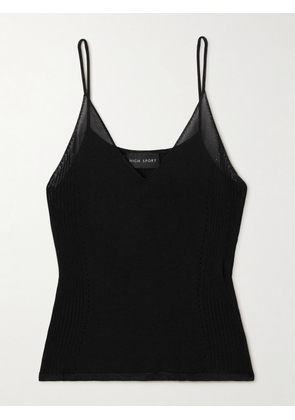 HIGH SPORT - Tyler Knitted Camisole - Black - xx small,x small,small,medium,large,x large
