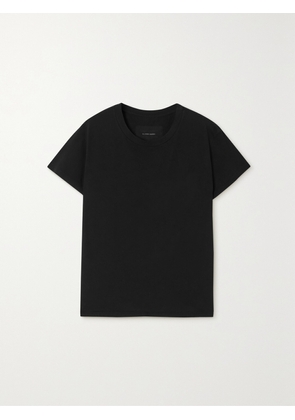 Nili Lotan - Brady Distressed Cotton-jersey T-shirt - Black - x small,small,medium,large,x large