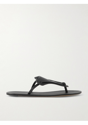 The Row - Helena Leather Flip Flops - Black - IT36,IT36.5,IT37,IT37.5,IT38,IT38.5,IT39,IT39.5,IT40,IT41,IT42