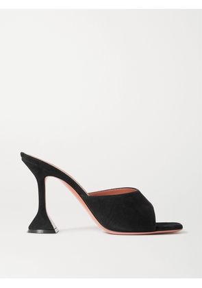 Amina Muaddi - Lupita Suede Mules - Black - IT35,IT35.5,IT36,IT36.5,IT37,IT37.5,IT38,IT38.5,IT39,IT39.5,IT40,IT40.5,IT41,IT41.5,IT42,IT43