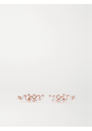 Suzanne Kalan - 18-karat Rose Gold Diamond Earrings - One size
