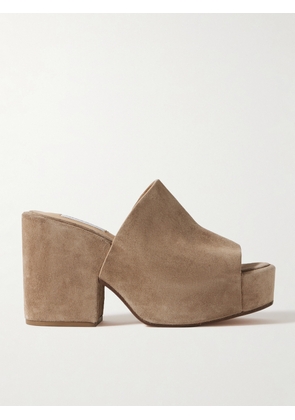 Gabriela Hearst - Ares Suede Platform Mules - Neutrals - IT36,IT36.5,IT37,IT37.5,IT38,IT38.5,IT39,IT39.5,IT40,IT40.5,IT41,IT41.5,IT42
