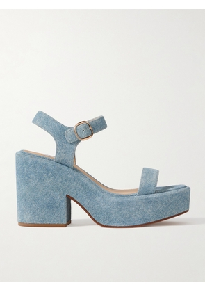 Gabriela Hearst - Iman Suede Platform Sandals - Blue - IT35,IT36,IT36.5,IT37,IT37.5,IT38,IT38.5,IT39,IT39.5,IT40,IT40.5,IT41,IT42