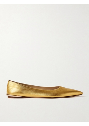 Gabriela Hearst - Fleur Embellished Metallic Leather Ballet Flats - Gold - IT36.5,IT37,IT37.5,IT38,IT38.5,IT39,IT39.5,IT40,IT40.5,IT41,IT42
