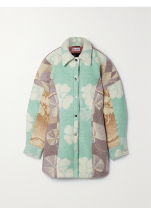 RAVE REVIEW - + Net Sustain Oversized Patchwork Printed Felt Jacket - Blue - FR 36,FR 38,FR 40