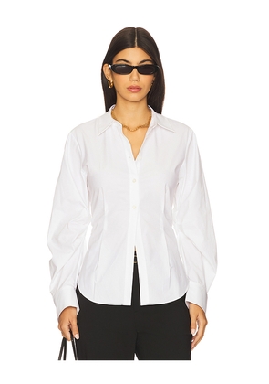 HEVRON Drexel Shirt in White. Size L. Also in S, XS, M.