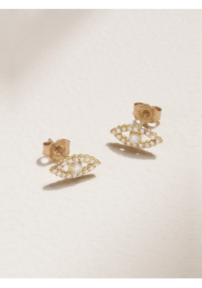 Jennifer Meyer - Evil Eye Mini 18-karat Gold Diamond Earrings - One size