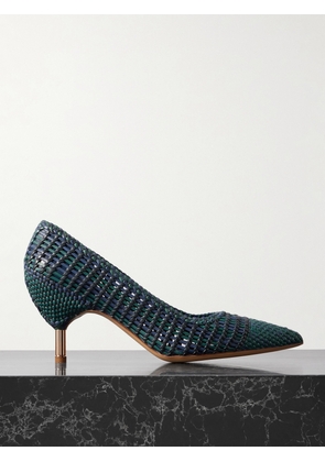 Gabriela Hearst - Andres Woven Leather Pumps - Green - IT36,IT36.5,IT37,IT37.5,IT38,IT38.5,IT39,IT39.5,IT40,IT40.5,IT41,IT42