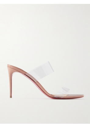 Christian Louboutin - Just Nothing 85 Pvc And Patent-leather Mules - Neutrals - IT34,IT34.5,IT35,IT35.5,IT36,IT36.5,IT37,IT37.5,IT38,IT38.5,IT39,IT39.5,IT40,IT40.5,IT41,IT41.5,IT42