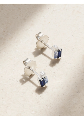 Suzanne Kalan - 18-karat White Gold, Sapphire And Diamond Earrings - One size
