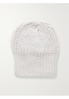 The Row - Ayfer Ribbed Cashmere Beanie - White - XS/S,M/L