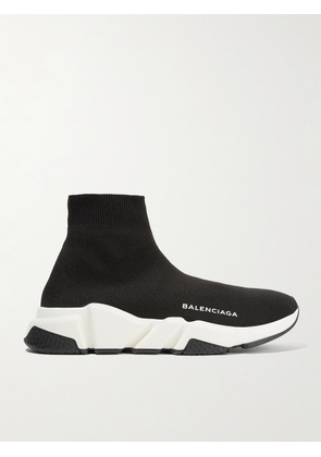 Balenciaga - Speed Logo-print Stretch-knit High-top Sneakers - Black - IT35,IT36,IT37,IT38,IT39,IT40,IT41,IT42