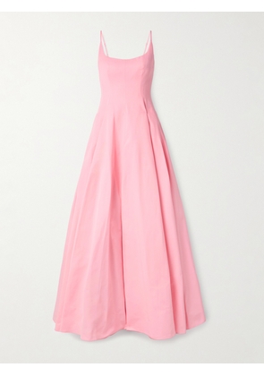 STAUD - Joy Pleated Cotton-blend Faille Maxi Dress - Pink - US0,US2,US4,US6,US8,US10,US12