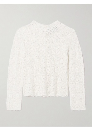 Nili Lotan - Gibson Crocheted Cotton Top - Ivory - x small,small,medium,large,x large