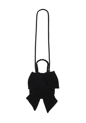 Free People Belle Bow Crossbody Bag in Black.