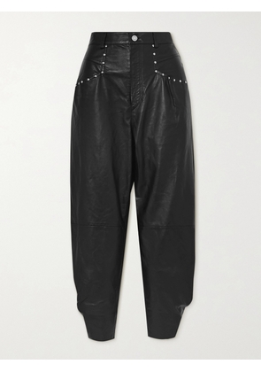 Isabel Marant - Studded Leather Tapered Pants - Black - FR 34,FR 36,FR 38,FR 40,FR 42