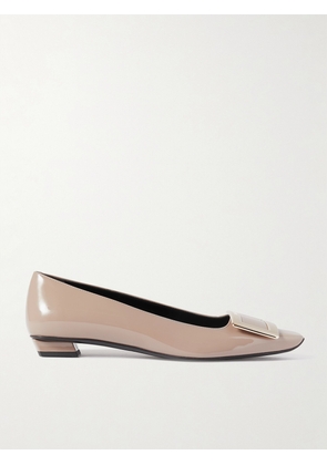 Roger Vivier - Belle Vivier Patent-leather Ballet Flats - Brown - IT34,IT34.5,IT35,IT35.5,IT36,IT36.5,IT37,IT37.5,IT38,IT38.5,IT39,IT39.5,IT40,IT40.5,IT41,IT41.5,IT42