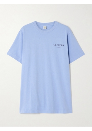 Sporty & Rich - Wimbledon Printed Cotton-jersey T-shirt - Blue - x small,small,medium,large,x large