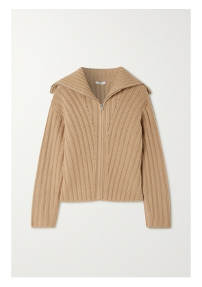 VINCE - Ribbed Wool And Cashmere-blend Cardigan - Neutrals - x small,small,medium,large,x large