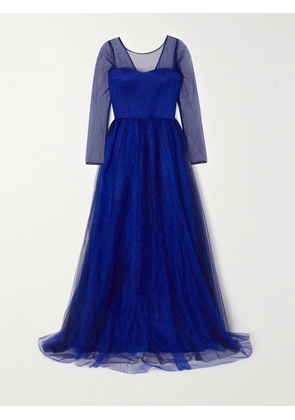 RASARIO - Glittered Tulle Gown - Blue - FR 34,FR 36,FR 38,FR 40,FR 42,FR 44